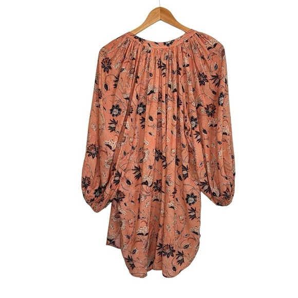 ULLA JOHNSON Womens Biarritz Tassel Floral Voile Tunic Mini Dress Size Small - Picture 2 of 9